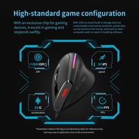 Ratón para Juegos Vertical con Cable T-50 OEM Personalizado de Fábrica, 9 Botones Programables, Ergonómico, RGB, 12800 DPI, para PC Gamer, Venta al Por Mayor