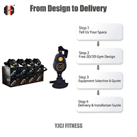 Ropen Trainer Unités de rangement individuelles sur pied, conception de base compacte, équipement professionnel pour installations de fitness YJCJ FITNESS