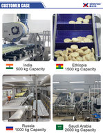 Ligne de production de galettes de pommes de terre SENSITAR à haute productivité automatique avec acier inoxydable 304 de qualité alimentaire