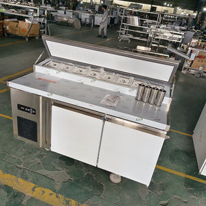 طاولة إعداد شطيرة بيتزا مفردة/مزدوجة الحرارة/طاولة بيتزا مبردة ، طاولة عمل بيتزا قابلة للتخصيص - Product Image 5