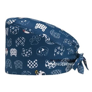 หมวกแพทย์ผ้าฝ้ายนุ่มสบายจากโรงงานโดยตรง ปรับขนาดได้ อุปกรณ์พยาบาล หมวกสครับ - Product Image 4