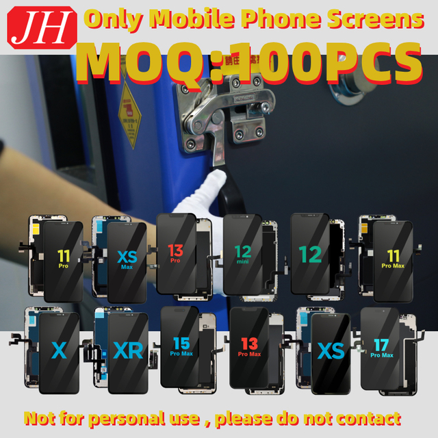JH OEM Wholesale HD LCD Touch Screen Assembly for iPhone XS Max 11 12 13 14 15 16 17 Pro Replacement Display Repair Parts