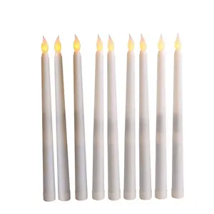 Flameless Taper Candles Flickering Bateria Operado Realista Elétrico LED Velas Feitas de Plástico para Decoração Doméstica