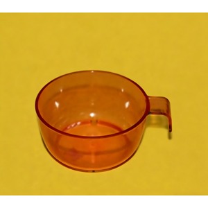 Durable PS Orange Transparent <b>Plastic</b> Cup with Handle Disposable Aviation <b>Drinkware</b> for Airline Beverage Serving - Product Image 5