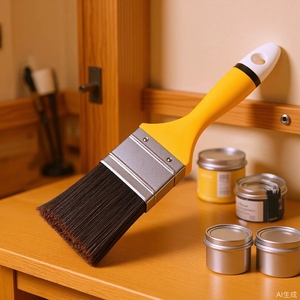 Pincel con mango amarillo, cerdas de fibra química, 18-26 mm, herramienta de limpieza y pintura LTR642 - Product Image 1