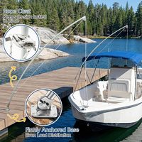 Paires de cordes d'amarrage en fibre de verre de 8 pieds de haute qualité et durables pour petits bateaux jusqu'à 18 pieds, avec poulies en nylon de 2500 livres et étriers, cordes marines