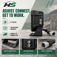 Nouveau projecteur LED HSSH de 6 pouces 90W avec 1860 puces, IP68 IP69K, rétroéclairage ambre et blanc, module LED modulaire pour 4x4, camion tout-terrain, VTT, UTV