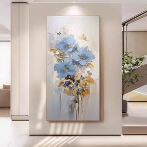 Luxe fleur toile à la main mur peinture à l'huile nature morte art mur décor décoration de la maison abstrait minimalisme toile peinture - Product Image 5