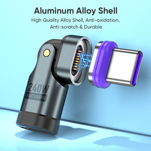 3 In 1 TYPE-C Adapter | 180 Buigen Usbc Naar Type C & Micro & I-Product 240W Magnetische Tips Kabel Converter Adapter - Product Image 3