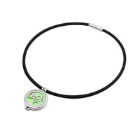 Collier minimaliste en acier inoxydable avec pendentif chaîne ajouré à ions négatifs, diffuseur d'aromathérapie pour huiles essentielles et parfums