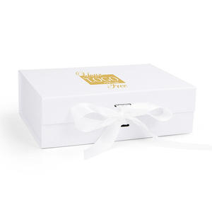 Wholesale Customized Foldable Magnetic Ribbon Bow Closure Luxury Gift Boxes Cardboard Shipping Paper <b>Box</b> for Clothing and Wigs - Product Image 4