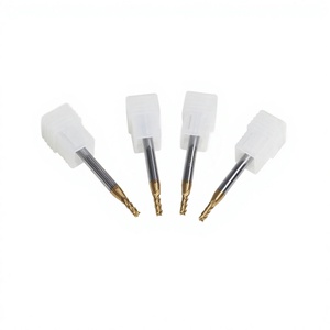 Fresa de extremo plano de carburo de 4 filos de 2.5mm para acero de moldes HRC 58, rectificada con precisión, desde almacén de EE. UU. - Product Image 1