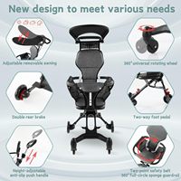 2024 nouveau luxe bébé léger pliable enfant poussette bébé poussette siège de sécurité