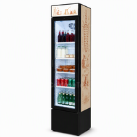 Réfrigérateur commercial pour boissons, porte vitrée simple, refroidissement par air, serrure de porte, écoénergétique, 105L, pour glacier