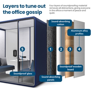 Fabricant chinois fournissant des cabines de réunion insonorisées modernes pour bureaux, solutions modulaires de postes de travail pour l'intérieur des bureaux - Product Image 2