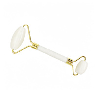 Rouleau de massage facial en marbre blanc naturel et Gua Sha – Outil de beauté pour le visage avec logo personnalisé