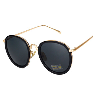 Maidis <b>Round</b> Sunglasses Pink <b>Mirror</b> Lens Gold <b>Frame</b> Unisex UV400 Protection Fashion Style - Product Image 4