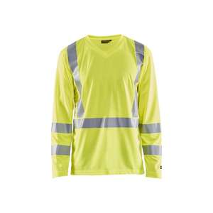 BLAKLADER - 338310113300XL Camiseta de manga larga UV de alta visibilidad Amarillo-EAN 7330509379936 ROPA DE TRABAJO DE LA HI-VIS - Product Image 1