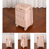 Valise rigide pour enfant 22-23 pouces en ABS, robuste et durable, avec siège enfant intégré, roulettes pivotantes renforcées et serrure TSA – Indispensable pour toute famille