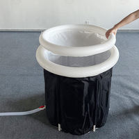 Baignoire de récupération par cryothérapie portable en PVC durable, gonflable, pour 1 personne, 60 gallons+, avec impression de logo personnalisé