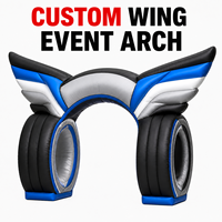 Arche gonflable personnalisée pour événements, style course, portique gonflable pour karting, exposition de voitures, compétition de sport automobile, ligne de départ/arrivée