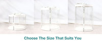 Boîte à gâteau ronde transparente haute et cylindrique à motif, boîte de rangement anti-poussière pour fleurs et cadeaux, idéale pour l'exposition