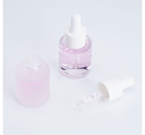 20ml Frosted Clear Glass Dropper <b>Bottle</b> with <b>Pipette</b> Flat Shoulder Essential Oil Serum - Product Image 2