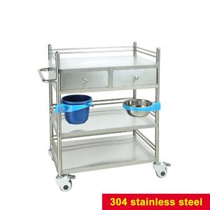 Chariot médical de chariot à médicaments assemblé en acier inoxydable bon marché le plus vendu - Product Image 3