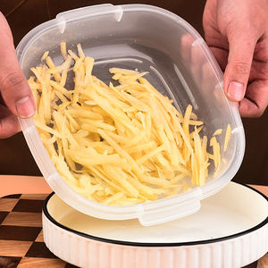 Cortador de verduras multifuncional con contenedor y tapa, cortador de verduras, cortador de queso, rallador de cocina de acero inoxidable - Product Image 5