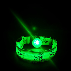 LED light-up <b>collar</b> for pet dogs, rechargeable, suitable for outdoor dog walking, with built-in reflective material for safe - Product Image 1