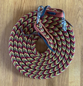 Custom Large Horseware Rambo Micklem Diamante Leather Bridle 3M Leather Braided Paracord <strong>Side</strong> <strong>Reins</strong> for Horse Racing - Product Image 4