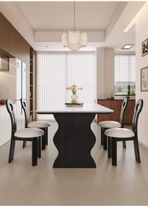 <span class=keywords><strong>Tavolo</strong></span> da Pranzo Moderno e Minimalista <span class=keywords><strong>per</strong></span> Soggiorno e Hotel, Design Creativo con Gambe <span class=keywords><strong>in</strong></span> <span class=keywords><strong>Legno</strong></span> e Piano <span class=keywords><strong>in</strong></span> Pietra <span class=keywords><strong>per</strong></span> Ristorante - Product Image 5