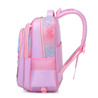 Nouveau Sac à Dos à Roulettes 3D en Nylon et Cuir, Grande Capacité, Portable, pour Étudiants du Primaire, Ensemble de Voyage