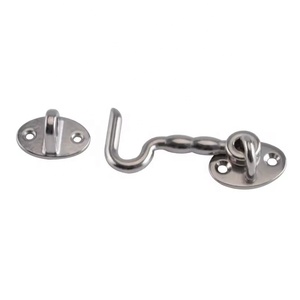 Gancho de acero inoxidable 316 para cabina marina, pestillo de ojo, ganchos para puerta, 125mm (5 pulgadas), pestillo para puerta, cerradura, herrajes para yates y barcos - Product Image 6