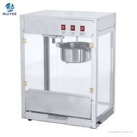 Machine à Popcorn Commerciale en Acier Inoxydable, Électrique 1400W, pour Bar et Table, Cuiseur à Maïs Soufflé