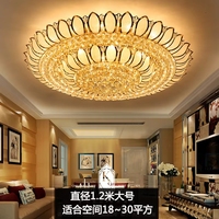 Lustre rond en cristal LED tendance, forme de fleur de lotus bouddhiste, luminaires pour hôtel et salon