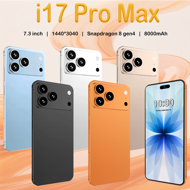 I17 Pro Max 5G Unlocked Phone With Snapdragon 8 Gen4 8000mAh Battery for Gaming & Multitasking