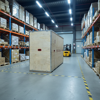 Caisse en contreplaqué à bords en acier robuste sur mesure ZEBANG, caisse en bois renforcée pliable de forme carrée pour l'exploitation minière et les machines de construction