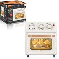 Four électrique RAF R.5347 12L avec friteuse à air 1250W 2-en-1, contrôle de la température, minuterie, porte vitrée, chauffage uniforme, appareil de cuisine