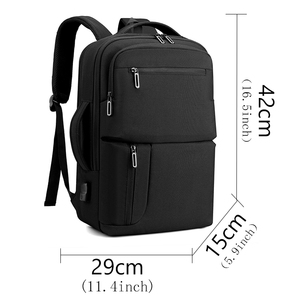 Zaino per Laptop Multifunzionale Premium con Spallacci a Rete Curva a <span class=keywords><strong>S</strong></span>, Schienale Protettivo con Flusso d'Aria, Design Elegante - Product Image 3