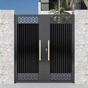 שער נדנדה מודרני מאלומיניום עם פתיחה אוטומטית, עמיד וידידותי לסביבה לשימוש חיצוני בוילות וחצרות - Product Image 6