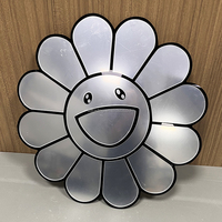 Miroir acrylique personnalisé décor autocollant mural adhésif découpé au laser argent 3d forme soleil fleur hibou lapin grand miroir acrylique