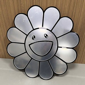 สติก<span class=keywords><strong>เก</strong></span>อร์ติดผนังกระจกอะคริลิคตัดด้วยเลเซอร์สีเงินรูป3D ดอกไม้นกฮูกกระต่ายกระจกอะคริลิคขนาดใหญ่ - Product Image 5