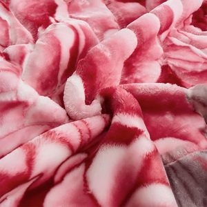 Couverture Raschel Lanchein 100% polyester, double couche, épaisse, chaude pour l'hiver, motif floral imprimé, douce, pour <span class=keywords><strong>dormir</strong></span>, utilisable en toutes saisons - Product Image 3