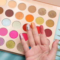 Benutzerdefiniertes Logo 30 Farben Lidschatten-Palette Hochpigmentierte Matte Schimmernde Glitzer Augen-Make-up-Palette
