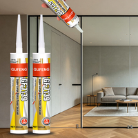 GF7139 Vente directe usine Mastic transparent haute performance en silicone acide pour collage de vitres et verre