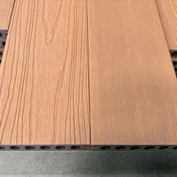 Planches de terrasse WPC co-extrudées circulaires creuses, style traditionnel, pour extérieur