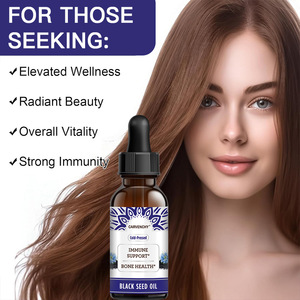 Sérum biologique de croissance des cheveux pressé à froid de marque privée traitement capillaire naturel à l'huile de graines de cumin noir avec vitamine D3 <span class=keywords><strong>K2</strong></span> pressée à froid - Product Image 2
