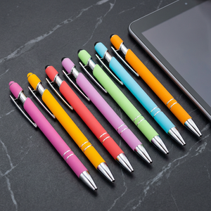 CCH Customized LOGO creative colored metal push-button neutral <b>pen</b> round <b>pen</b> - Product Image 1