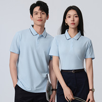 Kaos Polo Slim Fit Unisex Bahan Fleece Gaya Musim Panas 10A Antibakteri Kerah Bulat Logo Kustom Seragam Grup Budaya Promosi